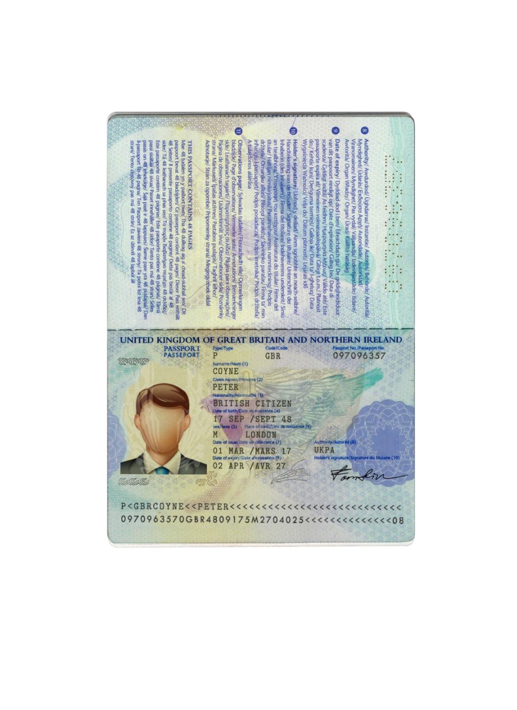 UK Passport PSD template OLD | E-Gift Card Store BD